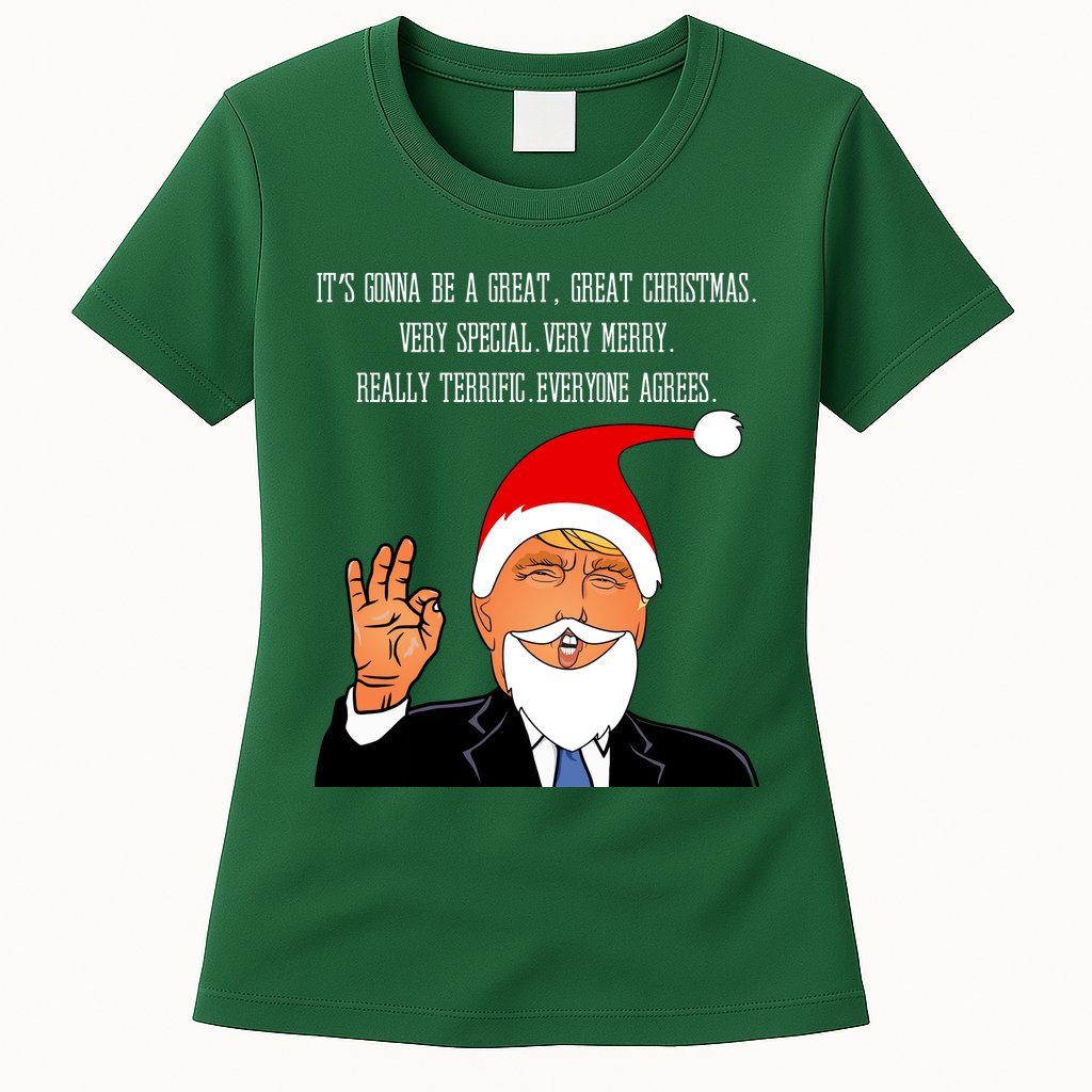 Donald Trump It's Gonna Be A Great Christmas Womens T-Shirt