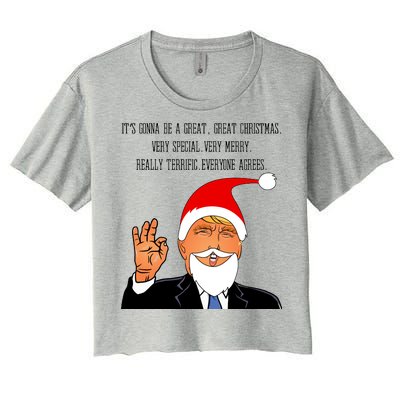 Donald Trump It's Gonna Be A Great Christmas Women's Crop Top Tee