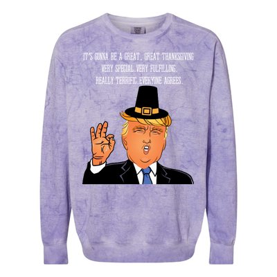 Donald Trump It's Gonna Be A Great Thanksgiving Colorblast Crewneck Sweatshirt