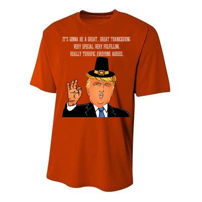 Donald Trump It's Gonna Be A Great Thanksgiving Performance Sprint T-Shirt