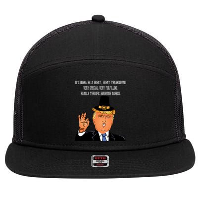 Donald Trump It's Gonna Be A Great Thanksgiving 7 Panel Mesh Trucker Snapback Hat