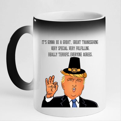 Donald Trump It's Gonna Be A Great Thanksgiving 11oz Black Color Changing Mug