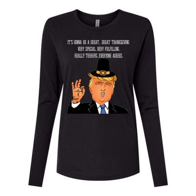 Donald Trump It's Gonna Be A Great Thanksgiving Womens Cotton Relaxed Long Sleeve T-Shirt