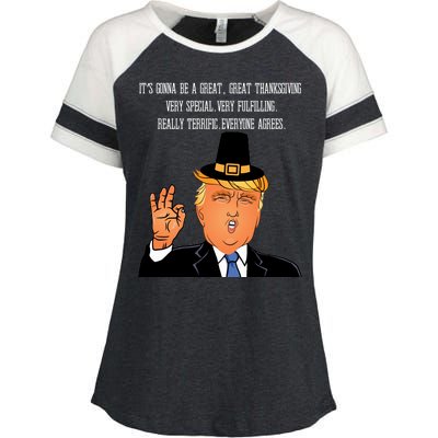 Donald Trump It's Gonna Be A Great Thanksgiving Enza Ladies Jersey Colorblock Tee