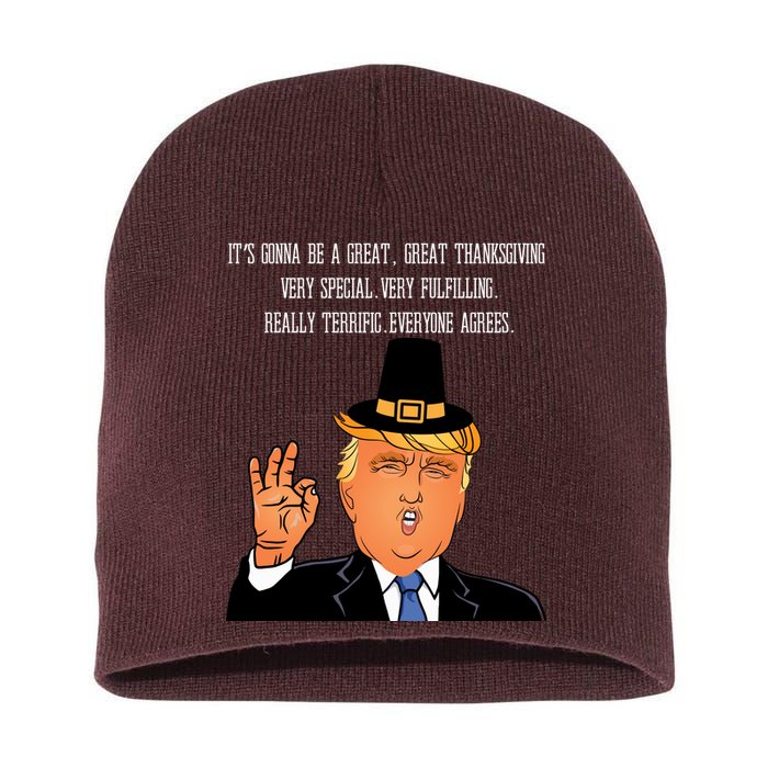 Donald Trump It's Gonna Be A Great Thanksgiving Short Acrylic Beanie