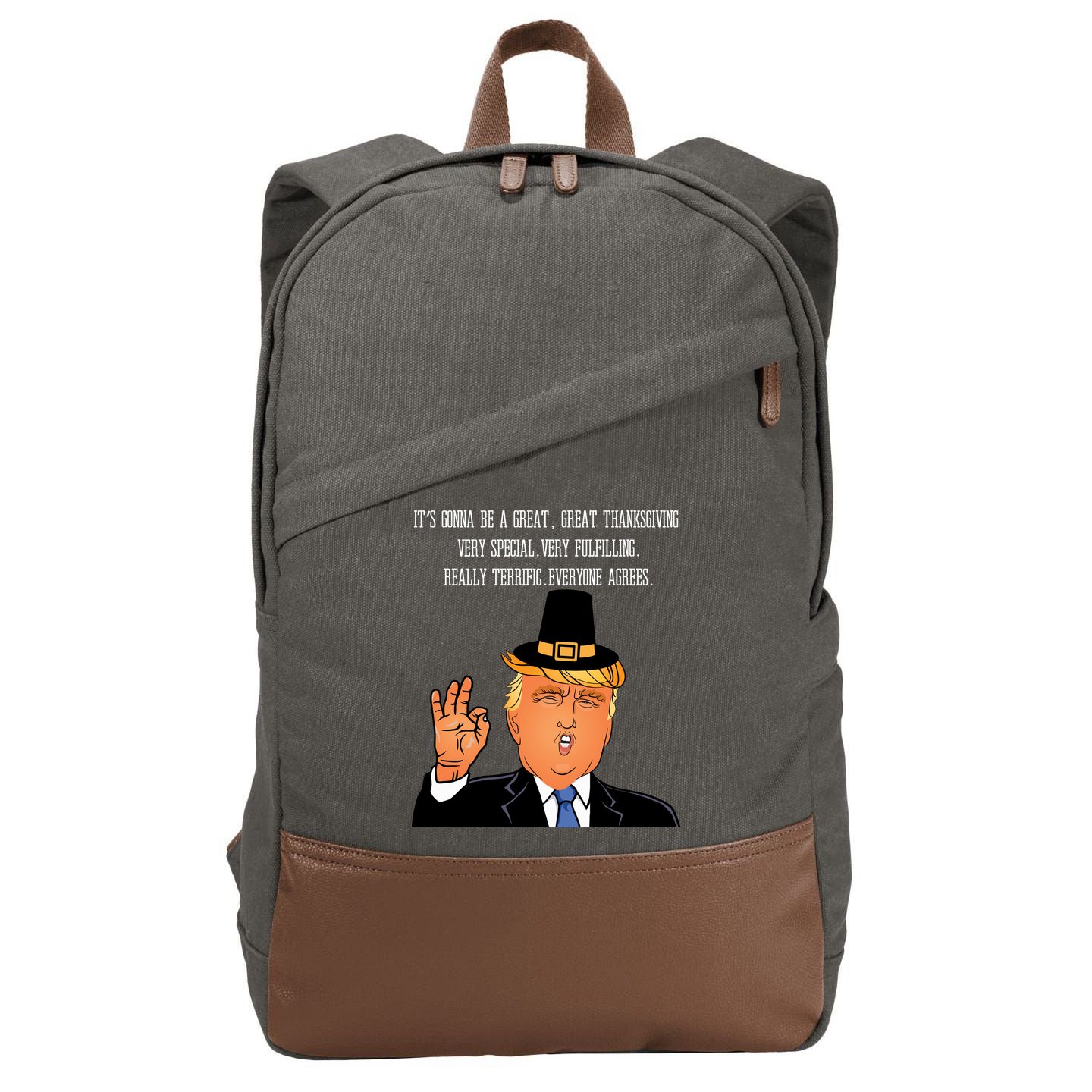 Donald Trump It's Gonna Be A Great Thanksgiving Cotton Canvas Backpack