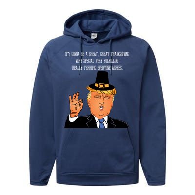 Donald Trump It's Gonna Be A Great Thanksgiving Performance Fleece Hoodie