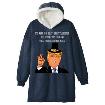 Donald Trump It's Gonna Be A Great Thanksgiving Hooded Wearable Blanket