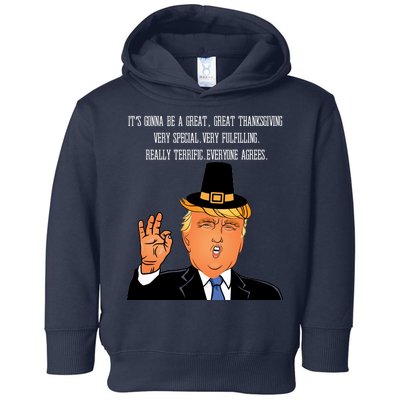 Donald Trump It's Gonna Be A Great Thanksgiving Toddler Hoodie