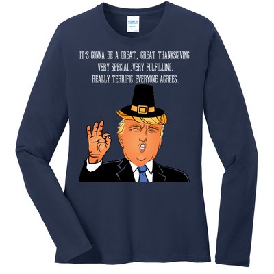 Donald Trump It's Gonna Be A Great Thanksgiving Ladies Long Sleeve Shirt