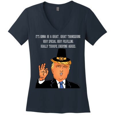 Donald Trump It's Gonna Be A Great Thanksgiving Women's V-Neck T-Shirt