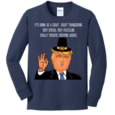 Donald Trump It's Gonna Be A Great Thanksgiving Kids Long Sleeve Shirt