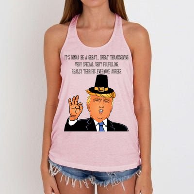 Donald Trump It's Gonna Be A Great Thanksgiving Women's Knotted Racerback Tank