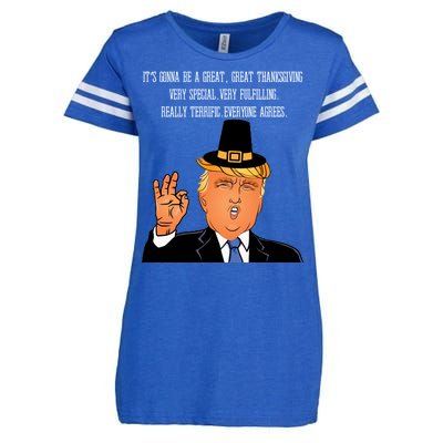 Donald Trump It's Gonna Be A Great Thanksgiving Enza Ladies Jersey Football T-Shirt