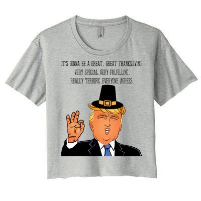 Donald Trump It's Gonna Be A Great Thanksgiving Women's Crop Top Tee