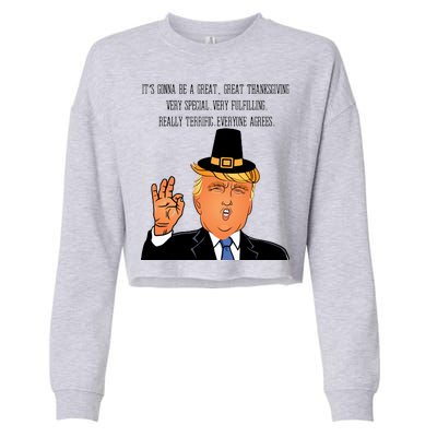 Donald Trump It's Gonna Be A Great Thanksgiving Cropped Pullover Crew