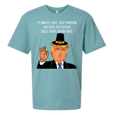 Donald Trump It's Gonna Be A Great Thanksgiving Sueded Cloud Jersey T-Shirt