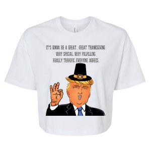 Donald Trump It's Gonna Be A Great Thanksgiving Bella+Canvas Jersey Crop Tee