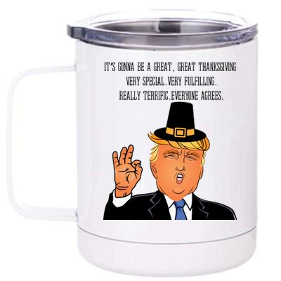 Donald Trump It's Gonna Be A Great Thanksgiving 12 oz Stainless Steel Tumbler Cup