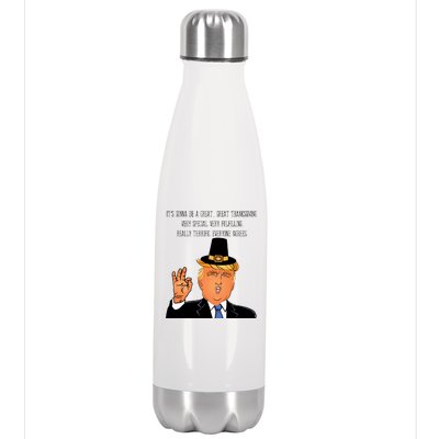 Donald Trump It's Gonna Be A Great Thanksgiving Stainless Steel Insulated Water Bottle