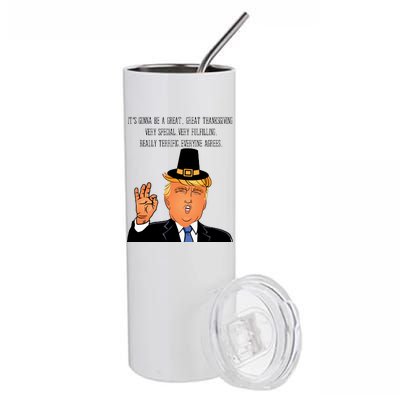 Donald Trump It's Gonna Be A Great Thanksgiving Stainless Steel Tumbler