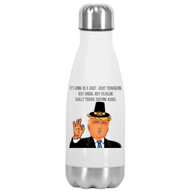 Donald Trump It's Gonna Be A Great Thanksgiving Stainless Steel Insulated Water Bottle