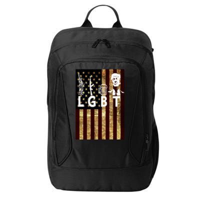 Donald Trump LGBT Liberity Guns Beer Trump USA Flag City Backpack