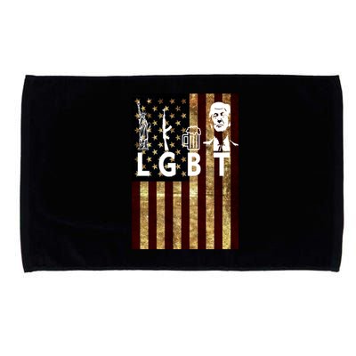 Donald Trump LGBT Liberity Guns Beer Trump USA Flag Microfiber Hand Towel