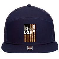 Donald Trump LGBT Liberity Guns Beer Trump USA Flag 7 Panel Mesh Trucker Snapback Hat