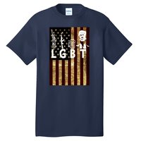 Donald Trump LGBT Liberity Guns Beer Trump USA Flag Tall T-Shirt