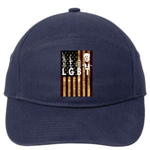 Donald Trump LGBT Liberity Guns Beer Trump USA Flag 7-Panel Snapback Hat