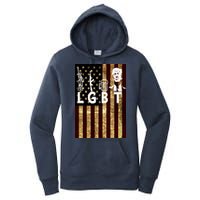 Donald Trump LGBT Liberity Guns Beer Trump USA Flag Women's Pullover Hoodie