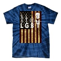 Donald Trump LGBT Liberity Guns Beer Trump USA Flag Tie-Dye T-Shirt