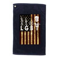 Donald Trump LGBT Liberity Guns Beer Trump USA Flag Platinum Collection Golf Towel