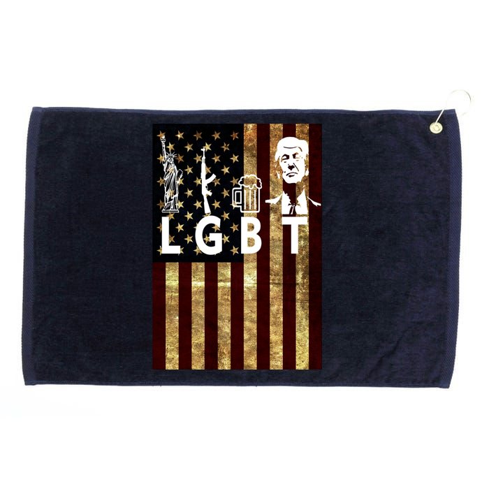 Donald Trump LGBT Liberity Guns Beer Trump USA Flag Grommeted Golf Towel