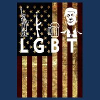 Donald Trump LGBT Liberity Guns Beer Trump USA Flag Kids T-Shirt