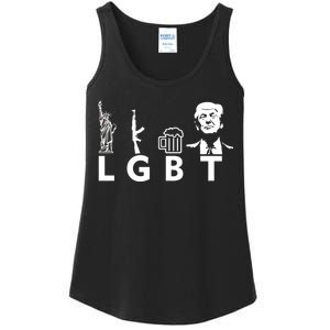 Donald Trump LGBT Liberty Guns Beer Trump Ladies Essential Tank