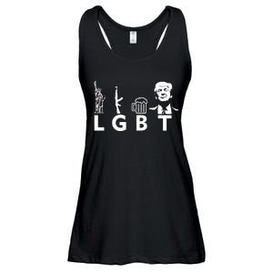 Donald Trump LGBT Liberty Guns Beer Trump Ladies Essential Flowy Tank