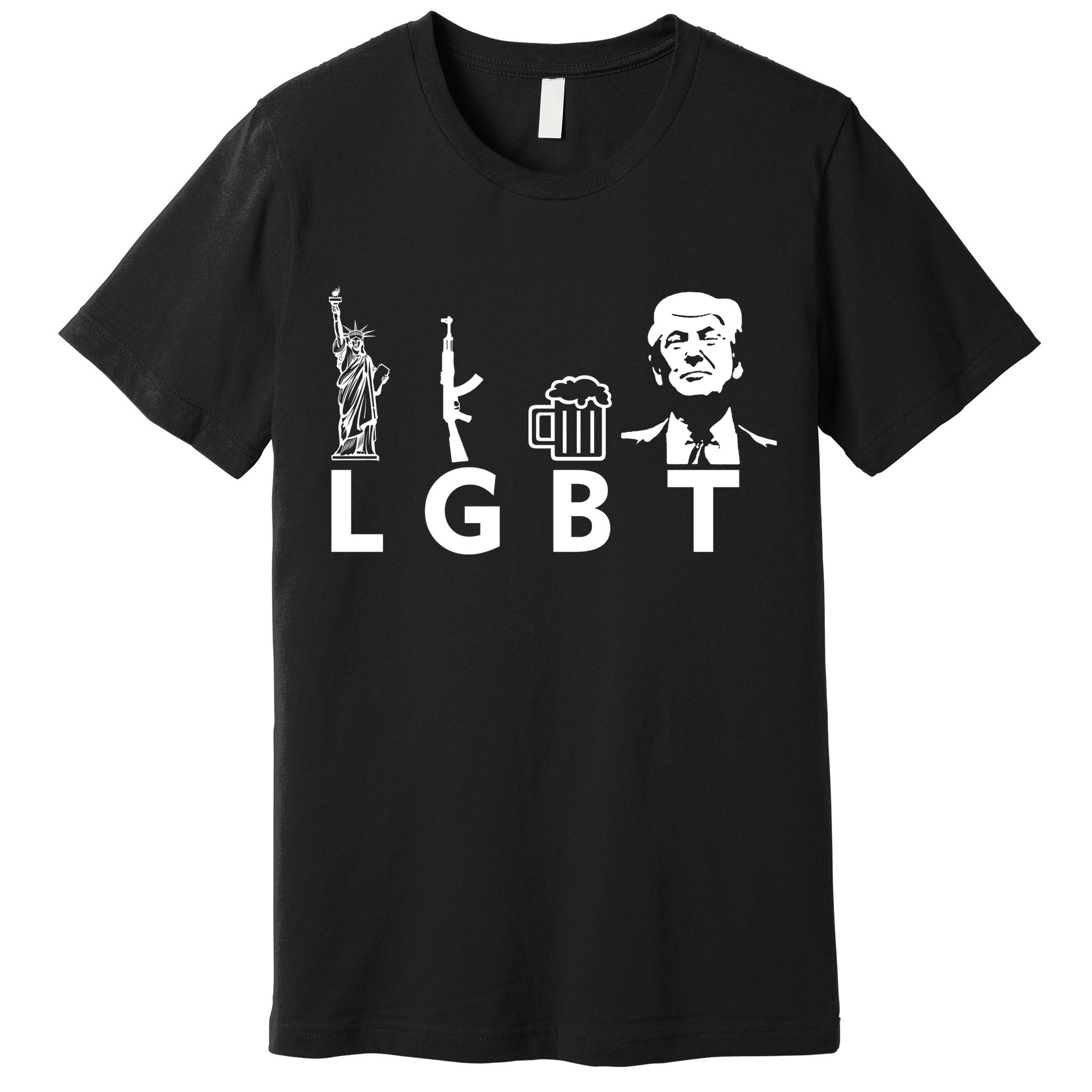 Donald Trump LGBT Liberty Guns Beer Trump Premium T-Shirt