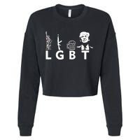 Donald Trump LGBT Liberty Guns Beer Trump Cropped Pullover Crew