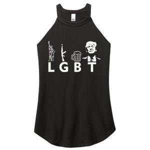 Donald Trump LGBT Liberty Guns Beer Trump Women's Perfect Tri Rocker Tank