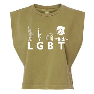 Donald Trump LGBT Liberty Guns Beer Trump Garment-Dyed Women's Muscle Tee