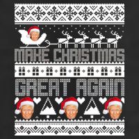 Donald Trump Make Christmas Great Again Ugly Christmas 7 Panel Mesh Trucker Snapback Hat