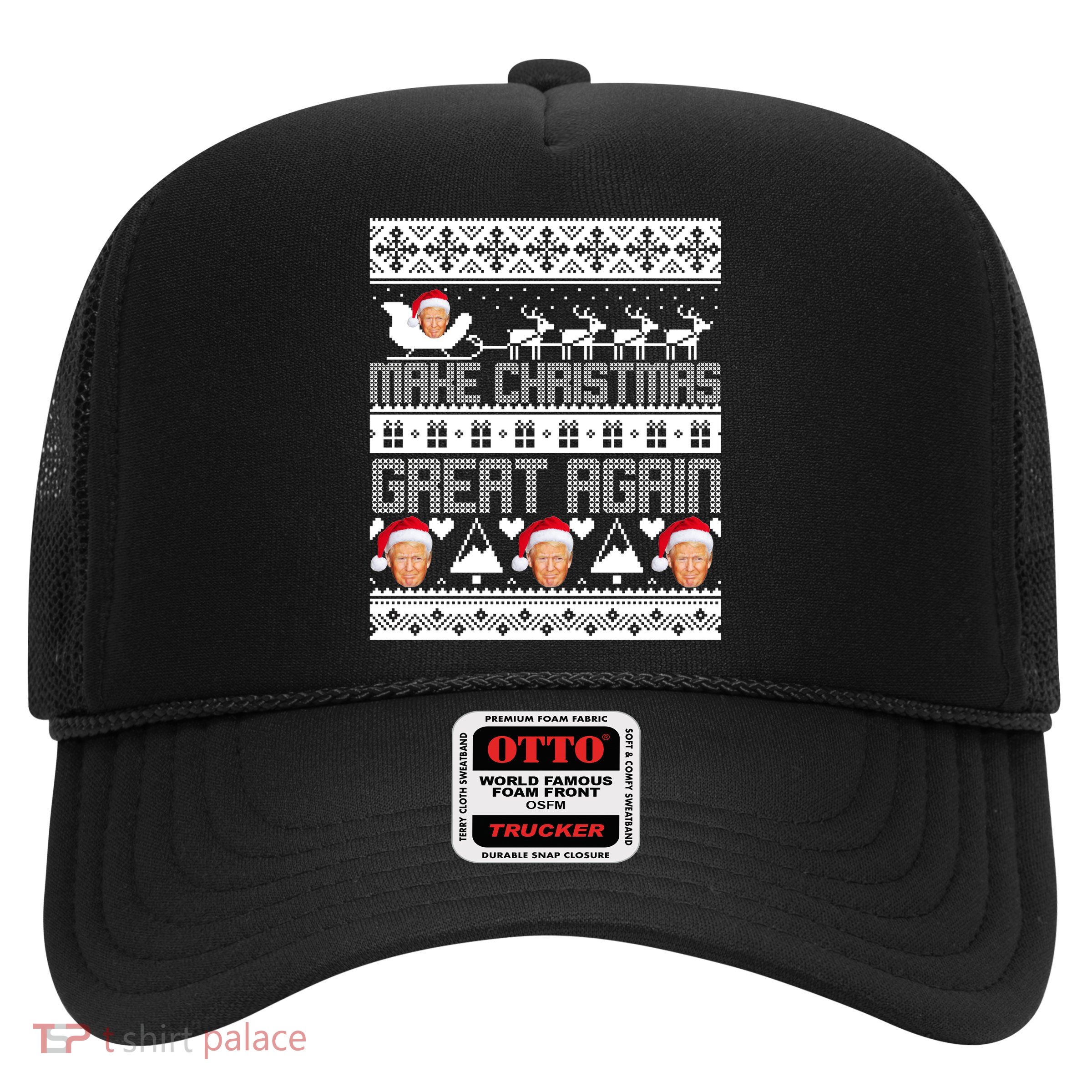 Donald Trump Make Christmas Great Again Ugly Christmas Trucker Hat