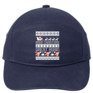 Donald Trump Make Christmas Great Again Ugly Christmas 7-Panel Snapback Hat