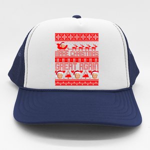 Donald Trump Make Christmas Great Again Ugly Christmas Trucker Hat