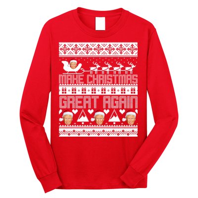 Donald Trump Make Christmas Great Again Ugly Christmas Long Sleeve Shirt