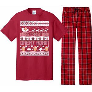 Donald Trump Make Christmas Great Again Ugly Christmas Pajama Set