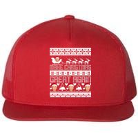 Donald Trump Make Christmas Great Again Ugly Christmas Flat Bill Trucker Hat