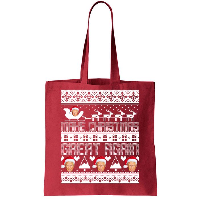 Donald Trump Make Christmas Great Again Ugly Christmas Tote Bag